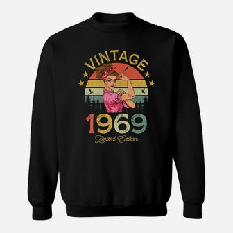 Womens Vintage 1969 Made In 1969 53 Year Old Birthday 53Th Birthday Sweatshirt | Crazezy AU