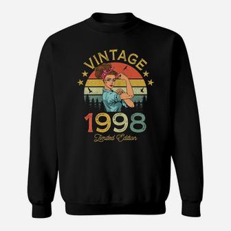 Womens Vintage 1998 Made In 1998 24 Year Old Birthday 24Th Birthday Sweatshirt | Crazezy CA
