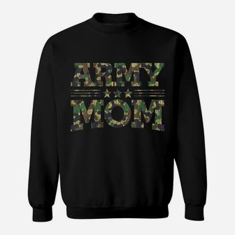 Womens Vintage Camouflage Military Mother Hero Proud Army Mom Woman Sweatshirt | Crazezy CA