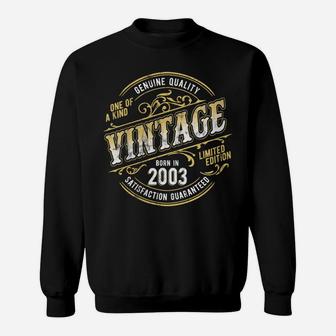 Womens Vintage Living Legend Made In 2003 Classic 18Th Birthday Sweatshirt | Crazezy UK