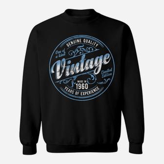 Womens Vintage Made In 1960 Genuine & Original 61St Birthday Sweatshirt | Crazezy