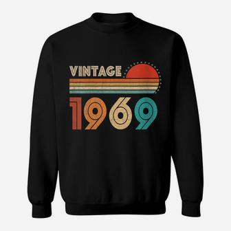 Womens Vintage Made In 1969 Retro 53 Years Old 53Rd Birthday Gift Sweatshirt | Crazezy