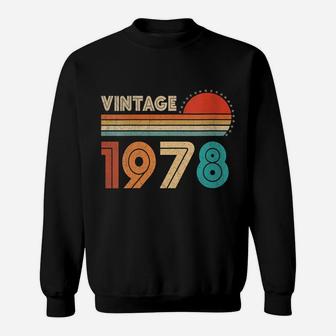Womens Vintage Made In 1978 Retro 44 Years Old 44Th Birthday Gift Sweatshirt | Crazezy