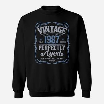 Womens Vintage Made In 1987 Classic 34Th Birthday Sweatshirt | Crazezy