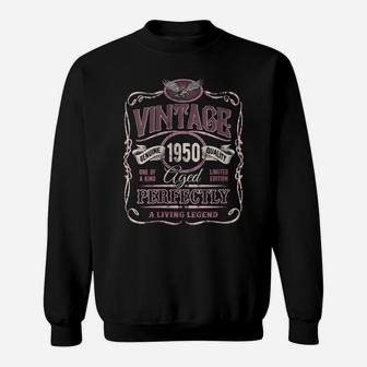 Womens Vintage Premium Made In 1950 Original 71St Birthday Sweatshirt | Crazezy