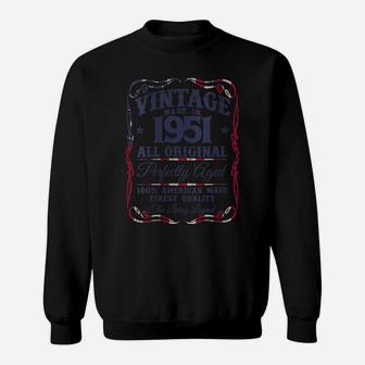 Womens Vintage Usa Legends Made In 1951 Classic 70Th Birthday Sweatshirt | Crazezy UK