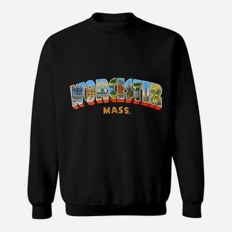 Worcester Massachusetts Ma Vintage Retro Souvenir Sweatshirt | Crazezy UK