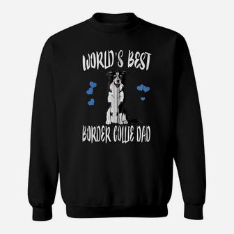 World's Best Border Collie Dad Dog Zip Hoodie Sweatshirt | Crazezy