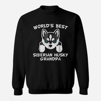 Worlds Best Siberian Husky Grandpa Dog Granddog Sweatshirt | Crazezy