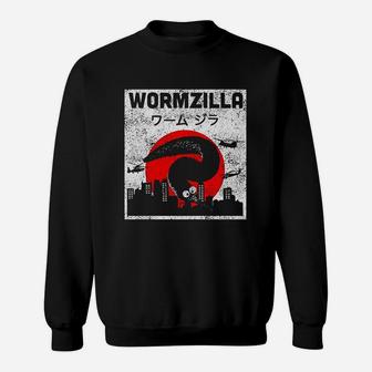 Worm On A String Meme Japanese Fuzzy Magic Worms Wormzilla Sweatshirt | Crazezy UK