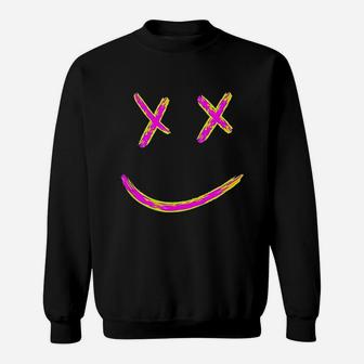 X Eyed Smiley Face Sweatshirt | Crazezy UK