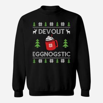 Xmas Devout Eggnogstic Eggnog Ugly Christmas Sweater Sweatshirt | Crazezy AU