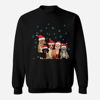 Xmas Dog Cute Frenchie Corgi Dachshund Labrador Russell Sweatshirt - Monsterry UK