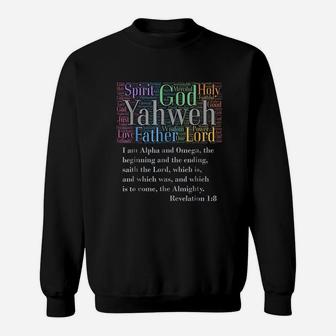 Yahweh Attributes Of God I Am Alpha Sweatshirt - Thegiftio
