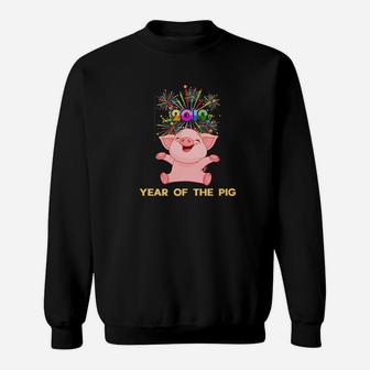 Year Of The Pig Happy New Year 2019 Funny Pig Sweatshirt - Thegiftio UK