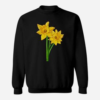 Yellow Daffodil Flowers Floral Spring Easter Sweatshirt | Crazezy CA