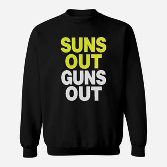 Yellow Suns Out G Uns Out Sweatshirt | Crazezy UK
