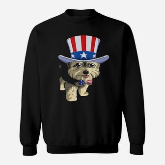 Yorkshire Terrier Merica 4Th Of July American Flag Patriotic Sweatshirt - Monsterry