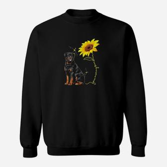 You Are My Sunshine Sunflower Rottweiler Lover Sweatshirt | Crazezy