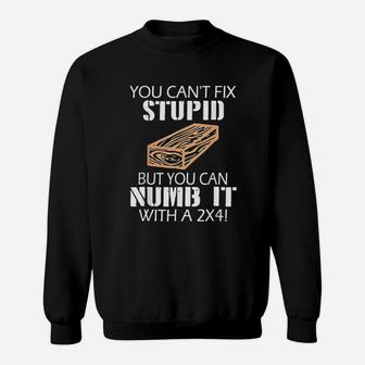 You Can Not Fix Stupid But You Can Numb It Sweatshirt | Crazezy CA