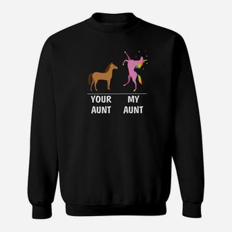 Your Aunt Horse My Aunt Unicorn Funny For Kids Tees Sweatshirt - Thegiftio UK