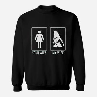 Your Wife My Wife Superwife Sweatshirt | Crazezy DE