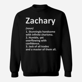 Zachary Definition Personalized Name Funny Birthday Gift Sweatshirt | Crazezy