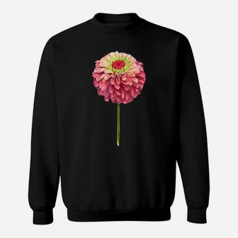 Zinnia Watercolor Painting For Flower Lovers And Gardeners Sweatshirt | Crazezy CA