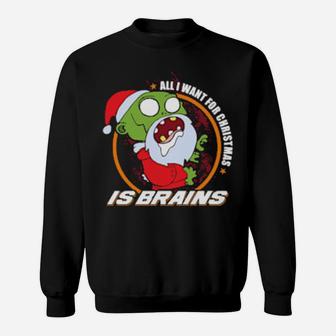 Zombie Santa Claus Seasons Eatings Weihnachtsmann Zombies Sweatshirt - Monsterry