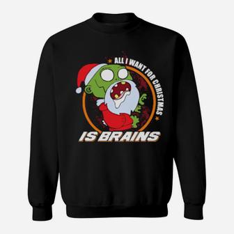 Zombie Santa Claus Seasons Eatings Weihnachtsmann Zombies Sweatshirt - Monsterry CA