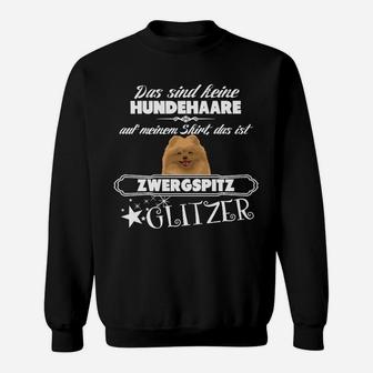 Zwergspitz Glitzer Sweatshirt, Witziges Haustier Motiv für Liebhaber - Seseable