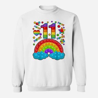 11Th Birthday Pop It 11 Years Old Pop It Birthday Girls Boys Sweatshirt | Crazezy UK