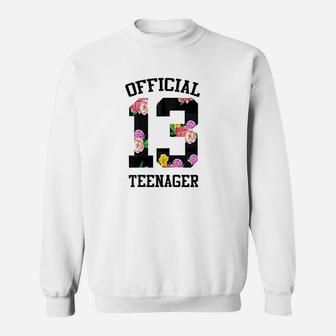 13Th Birthday Girl Official Teenager Sweatshirt | Crazezy