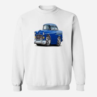1955 Chevy Belair Blue Car Custom Sweatshirt - Thegiftio UK
