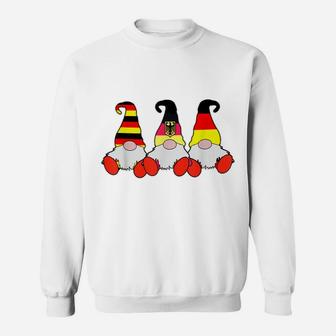3 German Gnomes Germany Flag Cute Deutsche Deutschland Sweatshirt | Crazezy