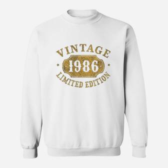 35 Years Old 35Th Birthday Anniversary Gift 1986 Sweatshirt | Crazezy AU