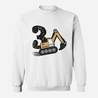 3Rd Birthday Construction Party 3 Years Old Sweatshirt | Crazezy