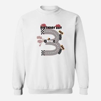 3Rd Birthday Party Race Car Sweatshirt | Crazezy