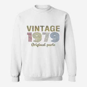42Nd Birthday Gift Retro Birthday Vintage 1979 Original Parts Sweatshirt | Crazezy