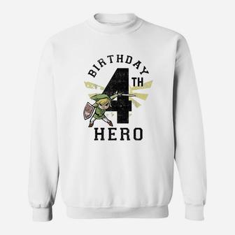 4Th Birthday Hero Sweatshirt | Crazezy
