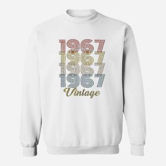 54Th Birthday Gift Retro Birthday 1967 Vintage Sweatshirt | Crazezy