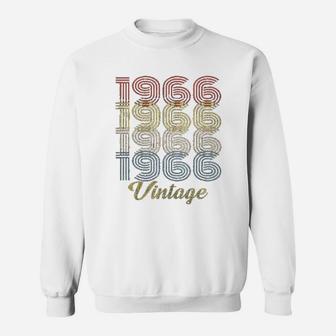 55Th Birthday Retro Birthday 1966 Vintage Sweatshirt | Crazezy