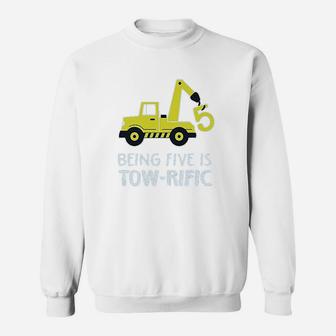 5Th Birthday Tractor Construction Party Sweatshirt | Crazezy CA