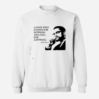 A Man Who Stands For Nothing Fall For Anything Sweatshirt | Crazezy DE