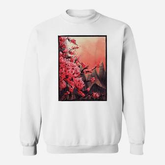 Aesthetic Japanese Blossom Vintage Cherry Flower Sweatshirt | Crazezy