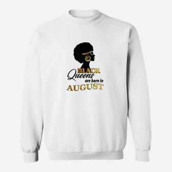 African American Black Queens Are Born In August Sweatshirt | Crazezy