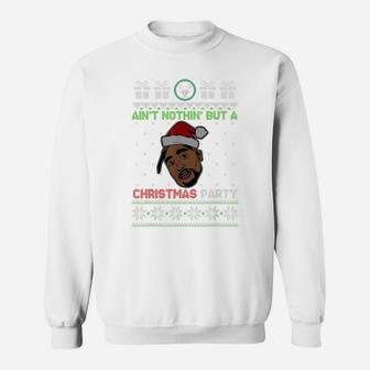 Aint Nothin' But A Christmas Party Black African Santa Claus Sweatshirt | Crazezy