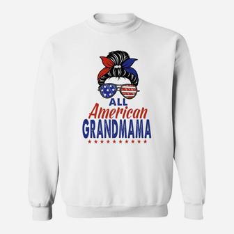 All American Grandmama 4Th Of July Patriotic Matching Family Sweatshirt | Crazezy