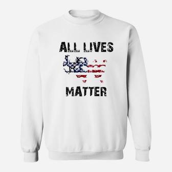 All Lives Matter Us Flag Sweatshirt | Crazezy