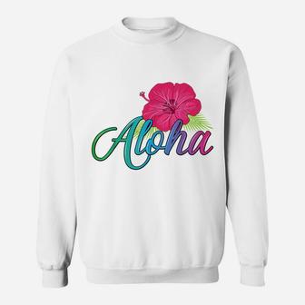 Aloha Hawaii From The Island - Feel The Aloha Flower Spirit Sweatshirt | Crazezy DE